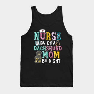 Nurse By Day Dachshund Mom By Night Tank Top